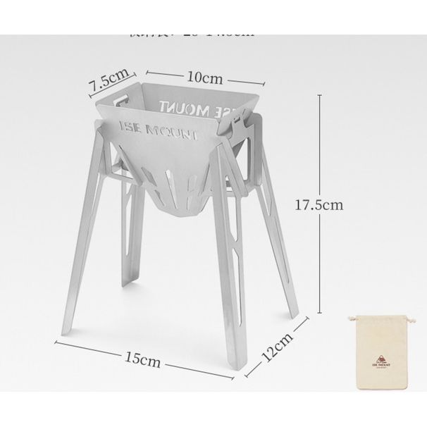 Filtro per caffè da esterno 304, staccabile e assemblabile, tazza conica con filtro alto portatile, imbuto portatile ISE Mount_voghion.com