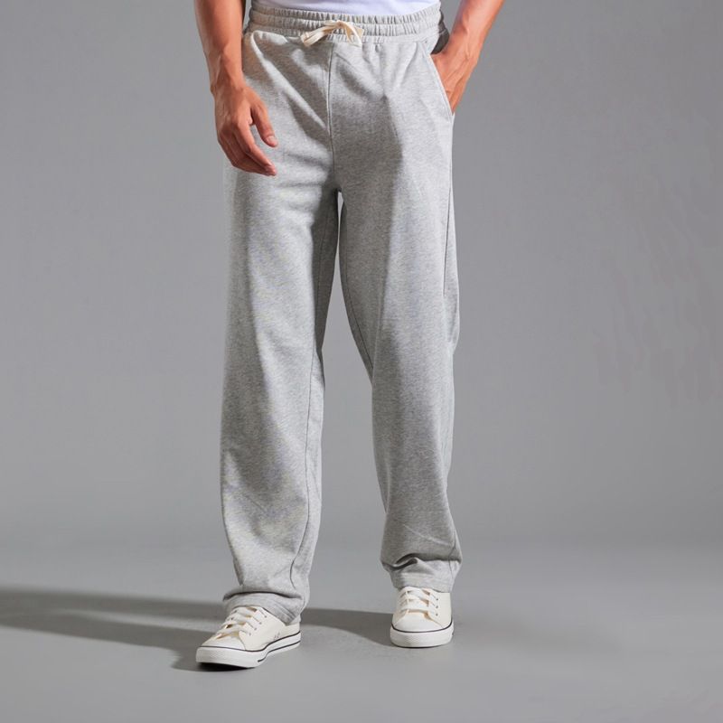 Herrenbekleidung Herren Jogginghose Frotteehose Gekämmte Baumwolle Jogginghose Frühling und Herbst Dünne Hose Herren Lose Gerade Freizeithose_voghion.com