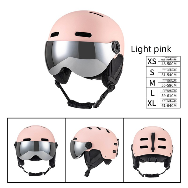 New Outdoor Sports Ski Helmet With Goggles For Men Women, Skiing Snowboarding Helmet, Single Board, Warm And Safe_voghion.com