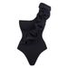 women's one-piece  swimsuit with air layer decoration solid color high-end swimsuit suit for women_voghion.com