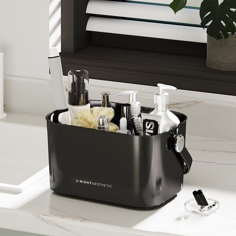 Portable For Students Dormitory Toiletries Storage Bathroom Bathing Shower Water Draining Basket_voghion.com