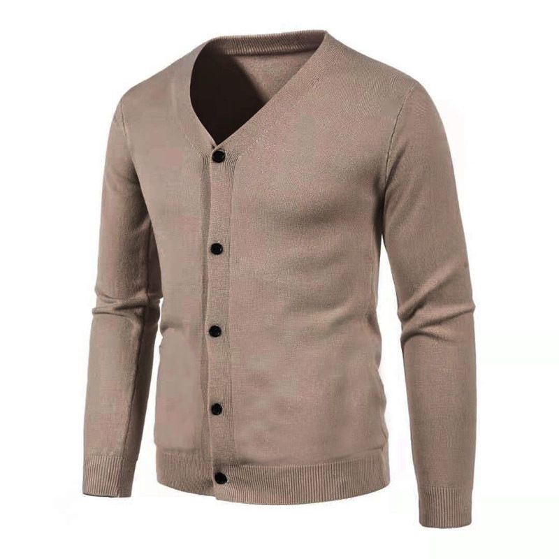Herrenbekleidung neuer Pullover für Herren, lässig, einfarbig, Strickjacke, dünne Strickjacke_voghion.com