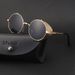 Retro Hemmed Round Frame Sunglasses For Men Round Frame Punk Style Sunglasses For Men Sunglasses_voghion.com