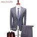 CT 2025 New Men's Solid Color Business Casual Suit Set Two-Piece Available All Year Round_voghion.com