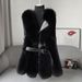 Luxury Faux Fur Vest For Women - Winter Warm V-Neck Sleeveless Jacket With Soft Faux Fox Fur, Fashionable & Stylish Outerwear_voghion.com
