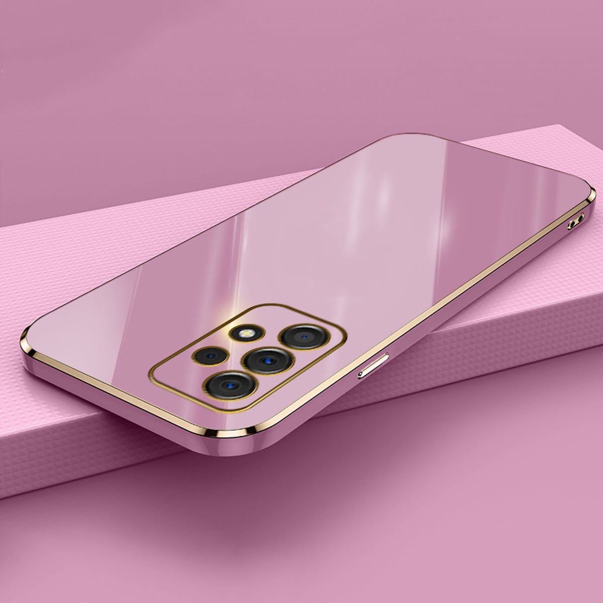 Coque de téléphone carrée plaquée brillante, étui pour Samsung Galaxy A52 A52s A72 A22 A82 A32 4G 5G A51 A71 M32_voghion.com