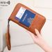 RFID Blocking Passport Wallet With Zipper - Multi-functional Travel Organizer For Credit Cards, IDs, Tickets - Lightweight & Durable PU Leather_voghion.com