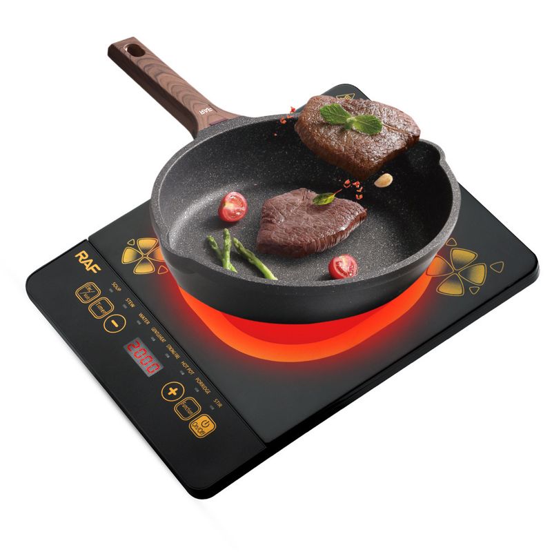 Ceramic Electric Hob, 2000W Induction Cooker For Hot Pot & Stir-Frying, Desktop Stove, EU Standard_voghion.com