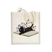 Trend Student Tote Cat Butterfly Print Canvas Bag Shopping Bag Shoulder Tote Bag_voghion.com