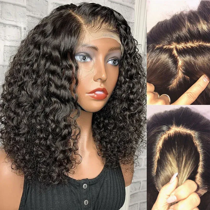 Mély göndör selyem alapon teljes csipke parókák emberi hajból, előre kitépett brazil göndör haj selyem tetejű teljes csipke parókák természetes fejbőr nőknek_voghion.com