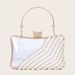 Transparent Rhinestone Decorated Women's Handheld Small Square Pearl Clutch Evening Bag Special Offer_voghion.com