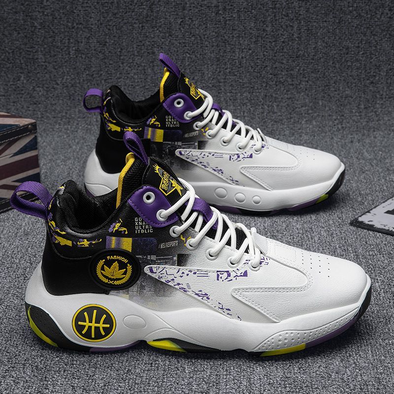 High Top S Sports Sprig Basketball Leder Ruig Casual Fashio Tredy Schuhe Foreig Trade Cross Border Große Größe_voghion.com
