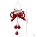 Flocked Christmas Ornaments Set – Nordic Bells, Bows & Customizable Decor For Trees & Windows_voghion.com