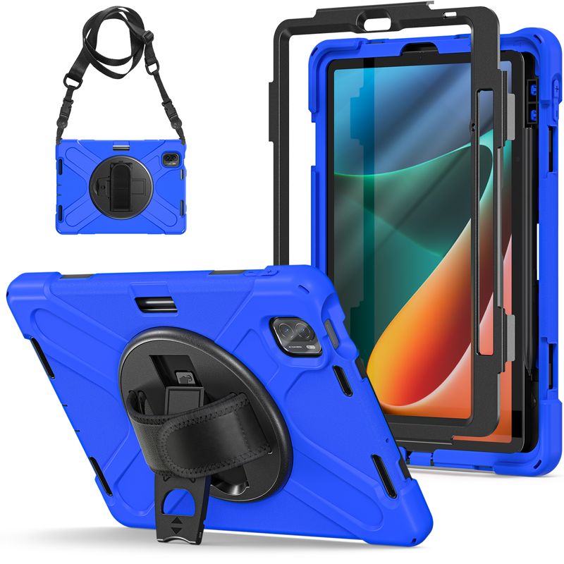 For Xiaomi Pad 5 / Pad 5 Pro Silicone + PC Tablet Case(Colorful Red)_voghion.com