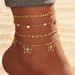 Beach Anklet Female Star Shape Butterfly Chain Pearl Ocean Style Shell Pineapple Inlaid Jewelry_voghion.com