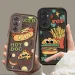 Soft Back Case for Samsung Galaxy A35 A55 A15 A25 A16 A06 A05 A05S A24 A13 A23 A12 A22 A32 A52 A71 A51 4G Funny Hamburger Cover_voghion.com