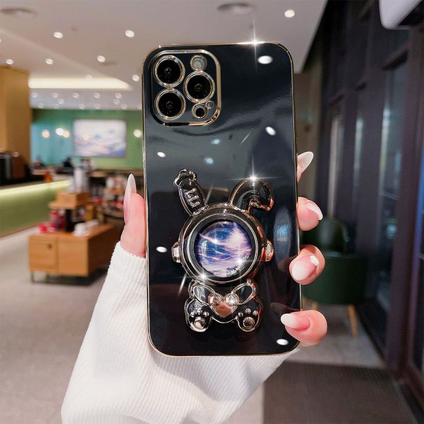 Love Heart Rabbit Quicksand Stand Case for iPhone 11 12 13 14 Pro Max Mini 7 8 Plus Xs Max Xr X Glitter Folding Bracket Cover_voghion.com