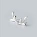 925 Silver Cartilage Earring Stud Tiny Leaf Helix Post Women Girl PE40_voghion.com