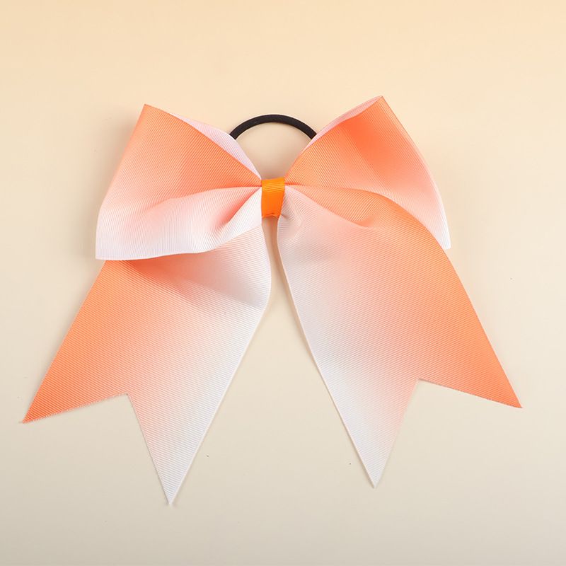 Cross Border Popular Children's Bow Hair Ring Ribbed Ribbon Swallowtail Hair Accessories Girls Gradient Color Fabric Headdress Wholesale_voghion.com