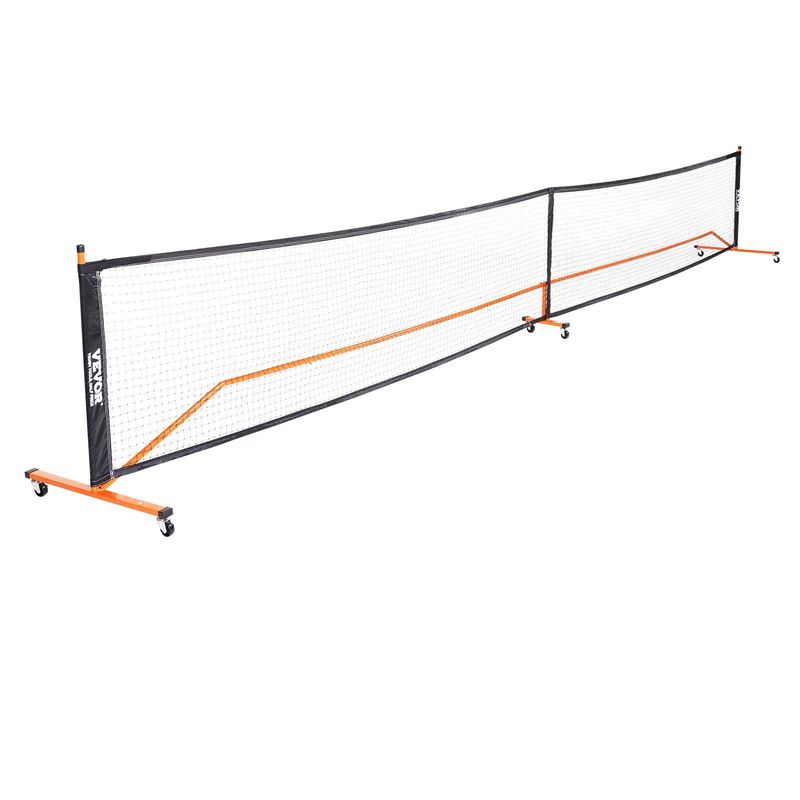 VEVOR Pickleball Net Set, 22FT Regulation Size Portable Pickleball System With Bags, Balls, Paddles, Wheels, And Court Lines, Weather Resistant Metal Frame & PE Net, For Outdoor Backyard Driveway_voghion.com
