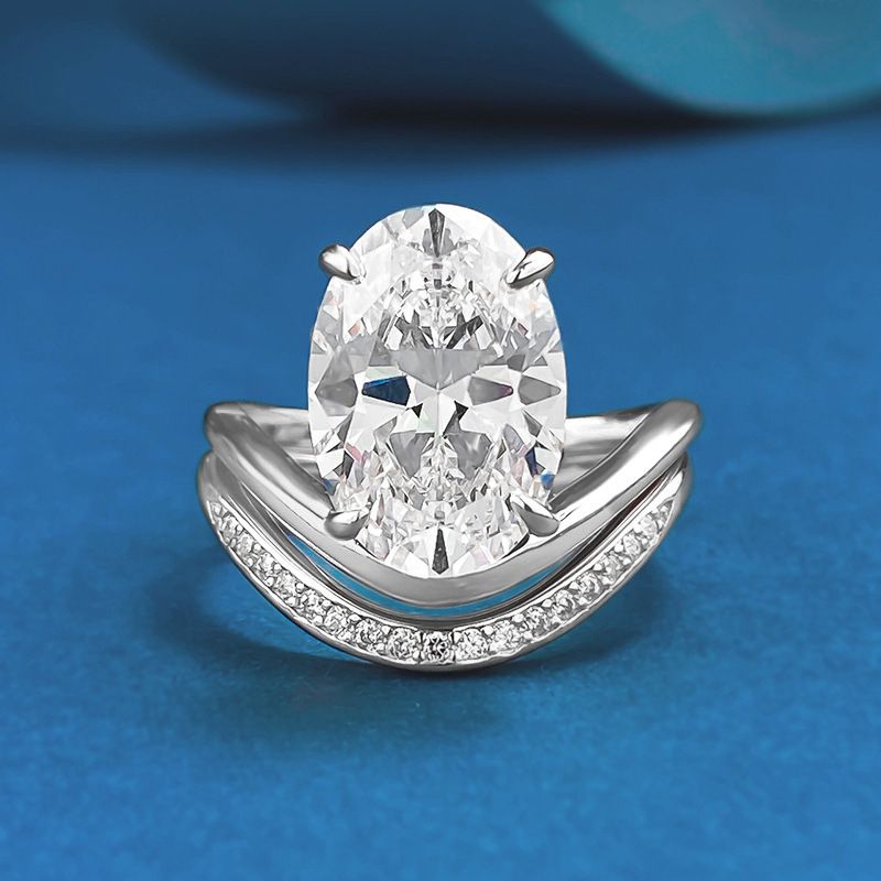 Hui Zhi Yi Schmuck 2025 Neue S Silber Oval Taube Ei 9*13mm Ei-Förmigen Diamant Ring Stapelbar_voghion.com
