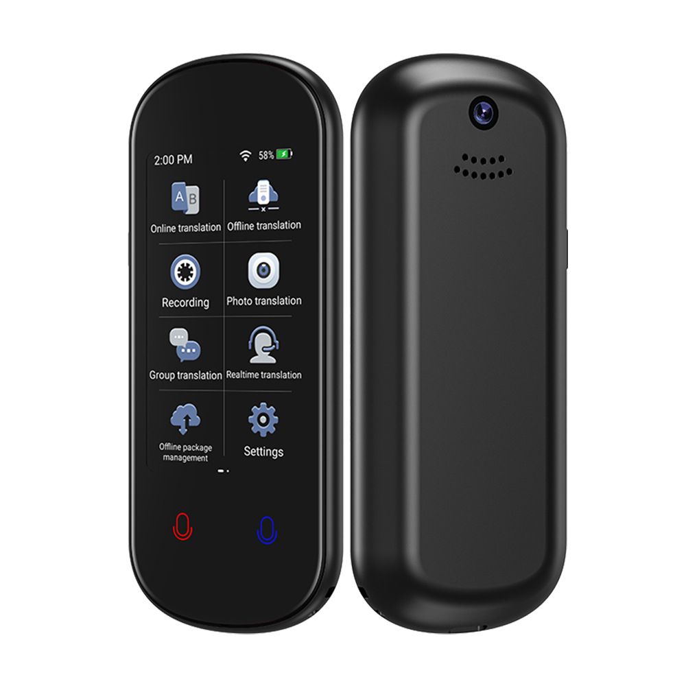 Vormor Z12W Smart Translator Device - 21 Offline & 150 Online Languages, Instant Voice Translation, Compact & Lightweight_voghion.com