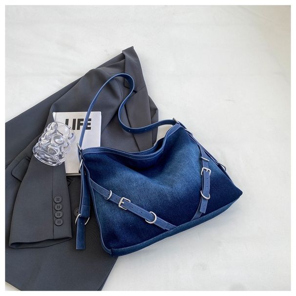 Casual Large-capacity Denim Bag 2023 New Women's Bag Popular Explosive Style all-match messenger bag one-shoulder tote bag_voghion.com