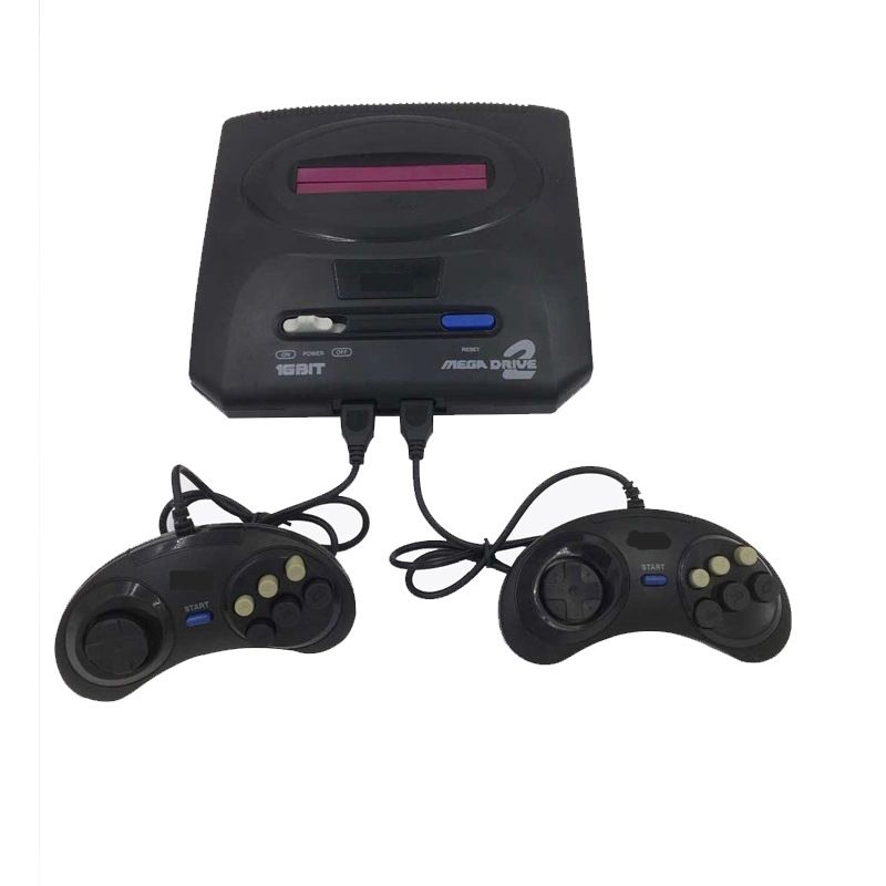 New Retro 16 bits MD home video card double game console with wired gamepad EU plug_voghion.com