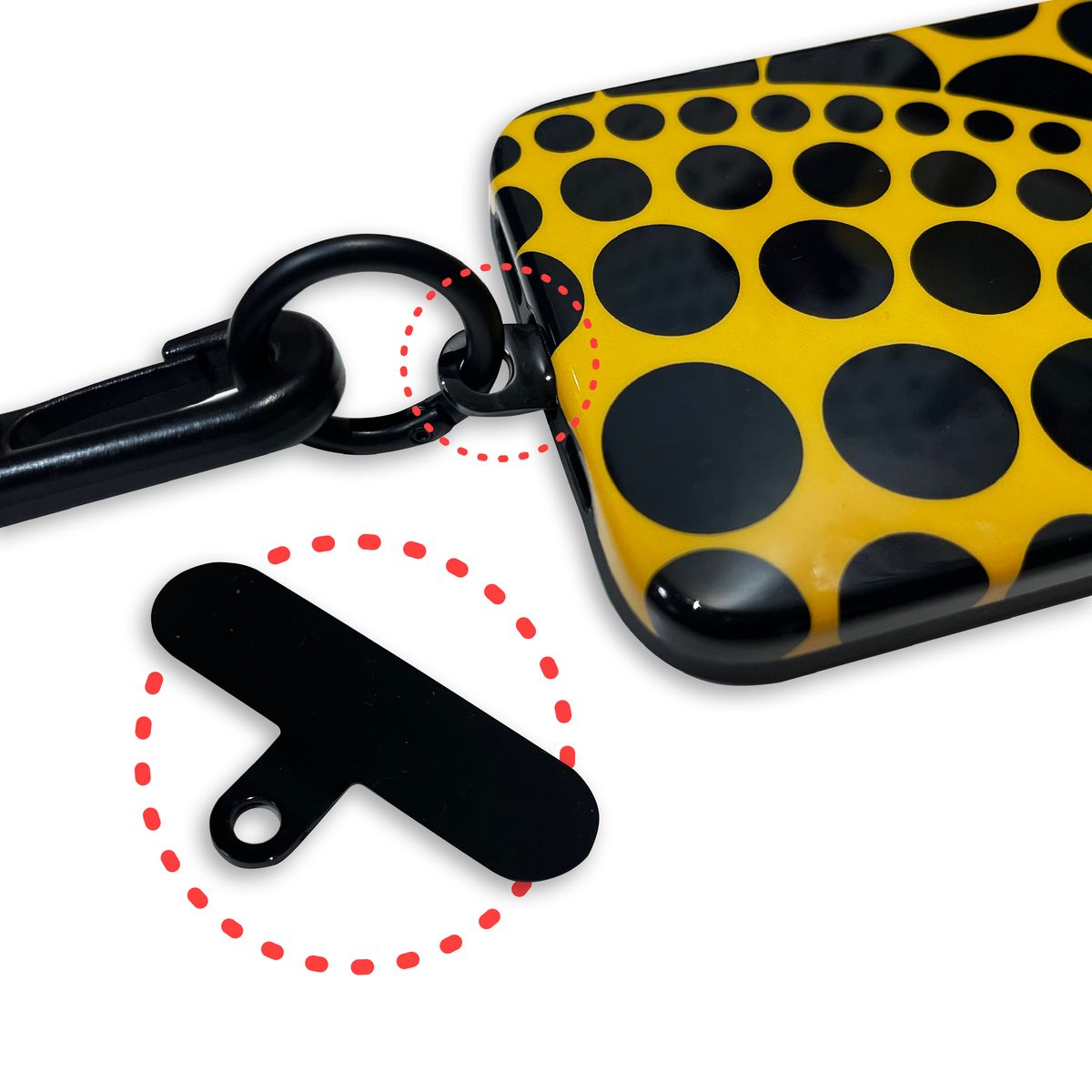 Custodia originale per iPhone a pois con collo alla coreana e motivo cartoon, qualità imbattibile._voghion.com