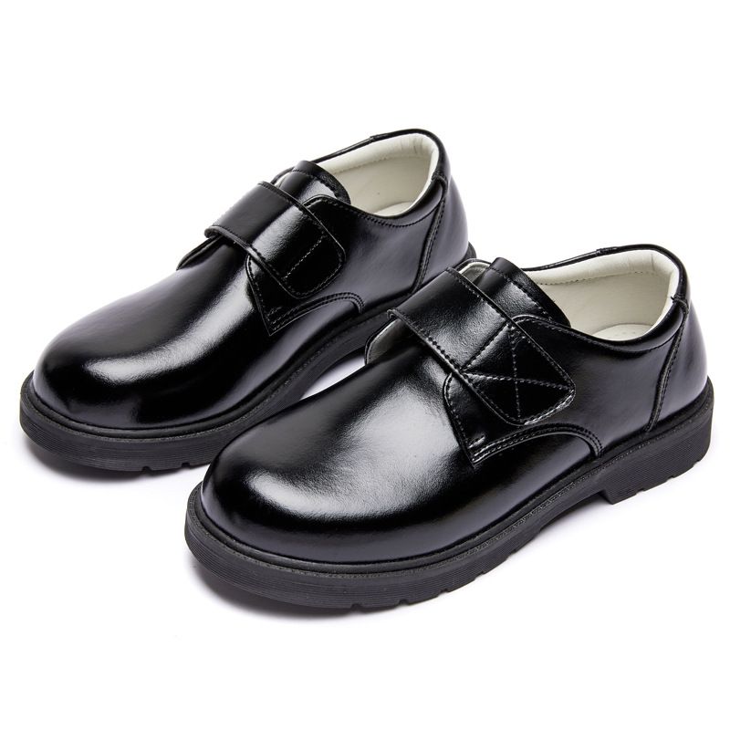 Factory Direct Selling Boys' Leather Shoes Soft Sole British Style Primary School Students Black Children's Dress White Performance Shoes Single Shoes_voghion.com