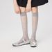 2025 Spring Summer New Heart Mesh Calf Seamless Thin Long Knee-High JK Women Socks_voghion.com