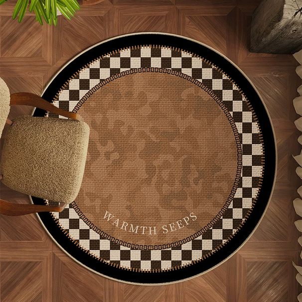 Tappeto retrò per guardaroba, divano in velluto belga, tavolino da caffè, sedia, tappetino da pavimento, tappeto rotondo per soggiorno, stile medievale_voghion.com