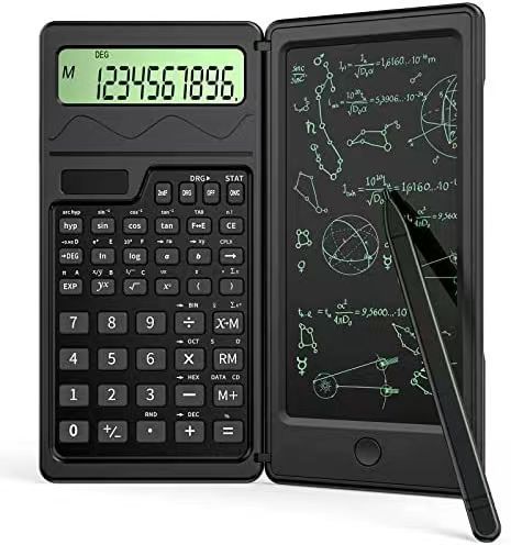 Calcolatrice intelligente con display dell'ora - Blocco note digitale portatile per ufficio, scuola e casa - Tavoletta LCD multifunzione con stilo_voghion.com