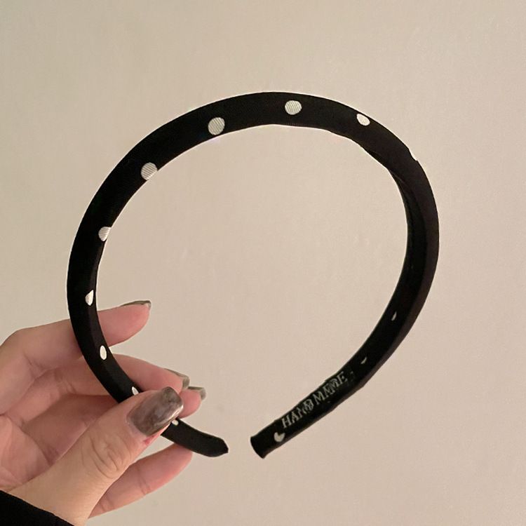 Faixa de cabeça unissex simples com manchas, faixa de cabeça alta craniana para temperamento feminino, rosto feminino, cabelo de verão, pressão_voghion.com