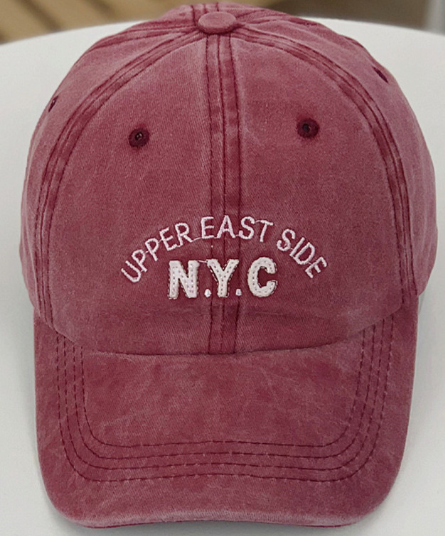 Spring And Autumn Jeans Washed Old Baseball Versatile Letters Nyc Embroidered Hats_voghion.com