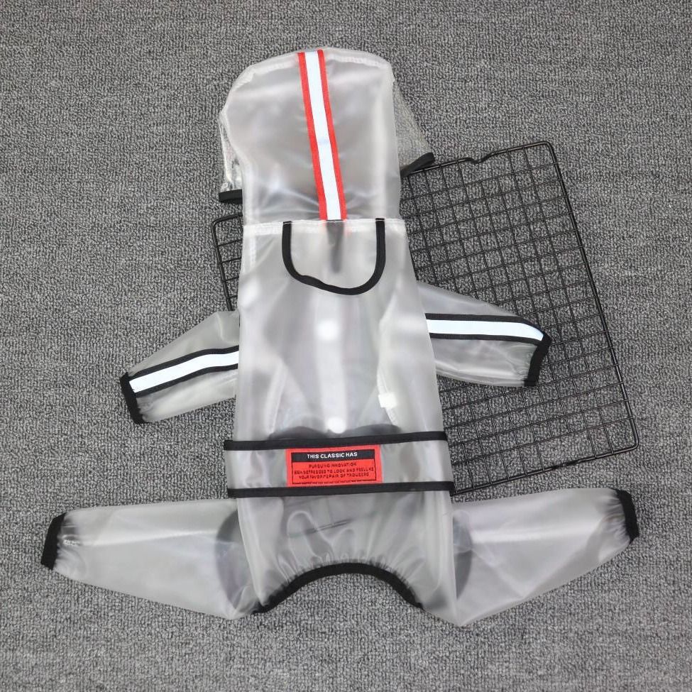 Pet Four-Legged Full Coverage Teddy Bichon French Bulldog Small Dog Anti-Dirt Rain Poncho Raincoat_voghion.com