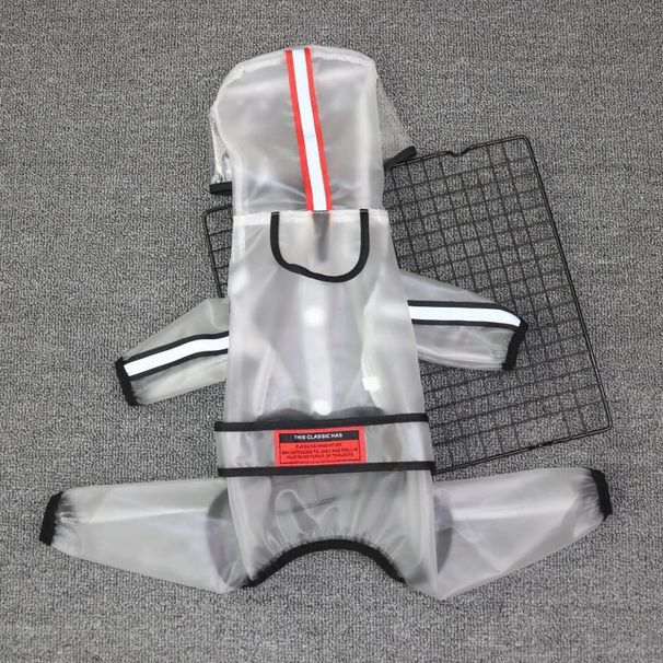 Pet Four-Legged Full Coverage Teddy Bichon French Bulldog Small Dog Anti-Dirt Rain Poncho Raincoat_voghion.com