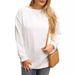 Shiying plus size textured hoodie women's new waffle round neck off shoulder long sleeved pullover top_voghion.com
