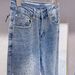 Women's 2024 spring style high quality stretchy starry sky bright diamond super soft denim straight pants_voghion.com