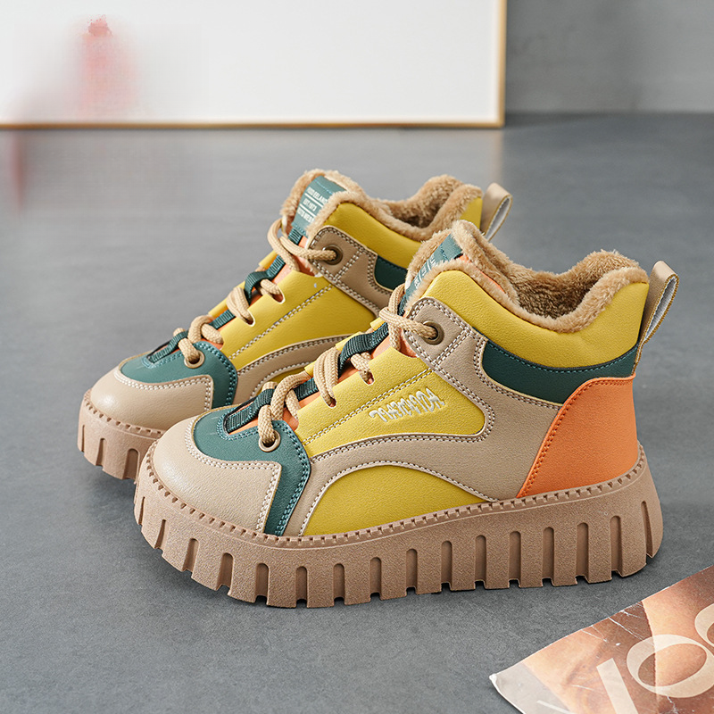 Genuine Leather Martin Women s Platform Shoes New Style Versatile Slimming Short Boots_voghion.com