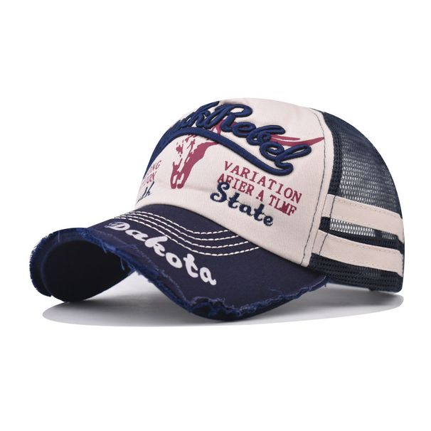 Casquette de baseball à tête de vache lavée et usagée, casquette classique quatre saisons à grande lettre brodée en bec de canard pour hommes et femmes_voghion.com