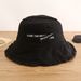 Hot Sale Japanese Outdoor Soild Color Sunshade Embroidery Cotton Fashion Korean Style Cap Female Bucket Hat_voghion.com
