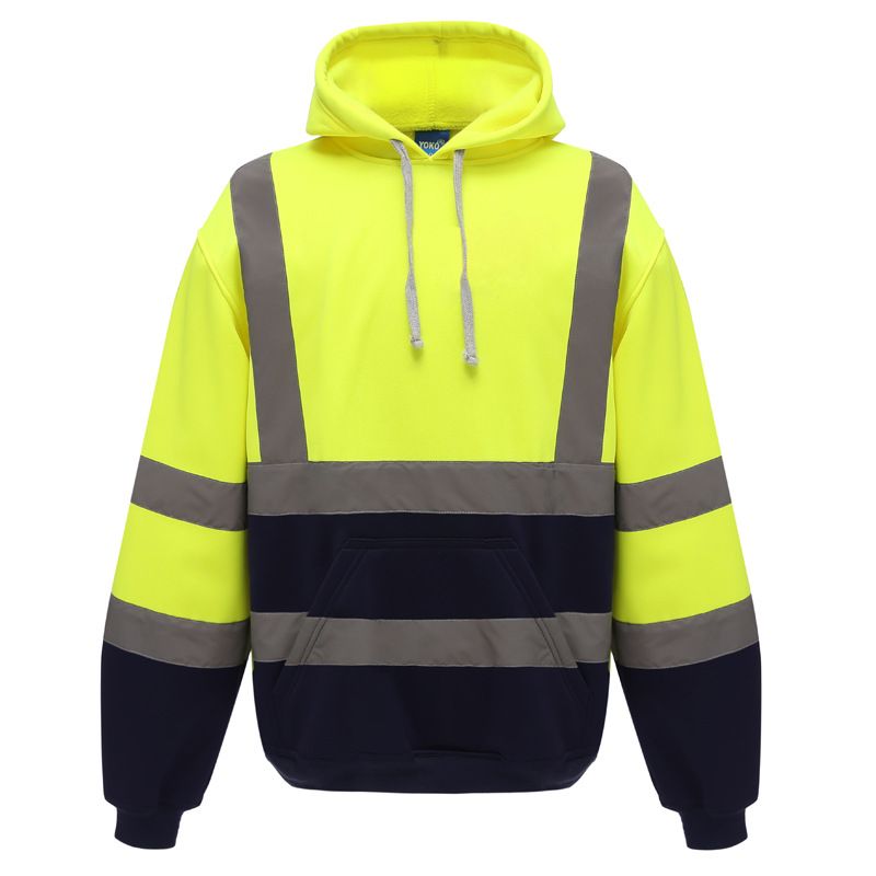 Herrenbekleidung Sweatshirt Warmer Kapuzenpullover Kälteschutz Baustellen-Sicherheitskleidung Outdoor-Bautechnik Reflektierende Kleidung_voghion.com