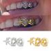 Dental Grill Hip Hop Niche Design Double Hollow Heart Star Braces Trendy Performance Tooth Accessories Halloween Trendy Accessories_voghion.com