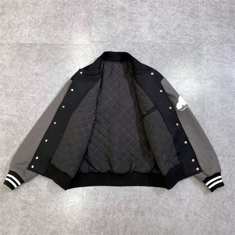 Men's Clothing Winter Woolen Jacket Baseball Cotton Coat Wool Quilted Coat Stand Collar Jacket_voghion.com