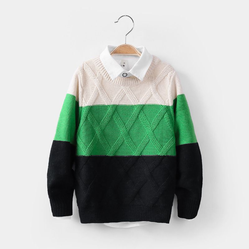 Pulls tricotés pour garçons de 2 à 12 ans pour adolescents et garçons, chemises à bas prix pour garçons d'automne et d'hiver pour enfants_voghion.com