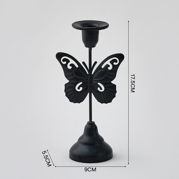 Handcrafted Iron Candle Holders, European-Style Vintage Table Decor With Rustic Charm, Decorative Candle Stand For Romantic Dinners, 3-Piece Set_voghion.com