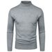 Einfarbiger Pullover für Herren mit Laufvolumen, halber Rollkragenpullover, Einheitsgröße, langärmeliges Pullover-Bottom-Shirt_voghion.com