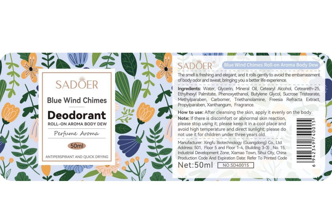 Full English Antitranspirant SADOER Orchid Wind Chime Roll-On Deodorant Portable Laangdauernde Parfum_voghion.com