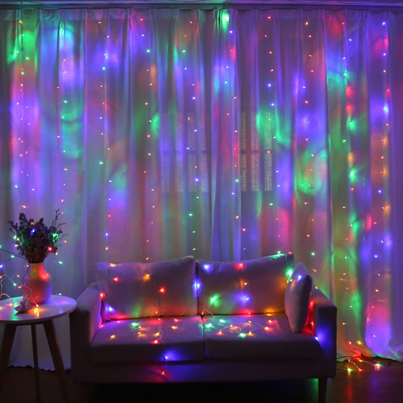 Guirlande lumineuse rideau d'ambiance de camping en plein air, guirlande lumineuse étanche à LED étoilée pour festival, petite lumière colorée_voghion.com